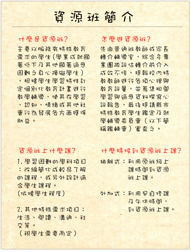 資源班簡介